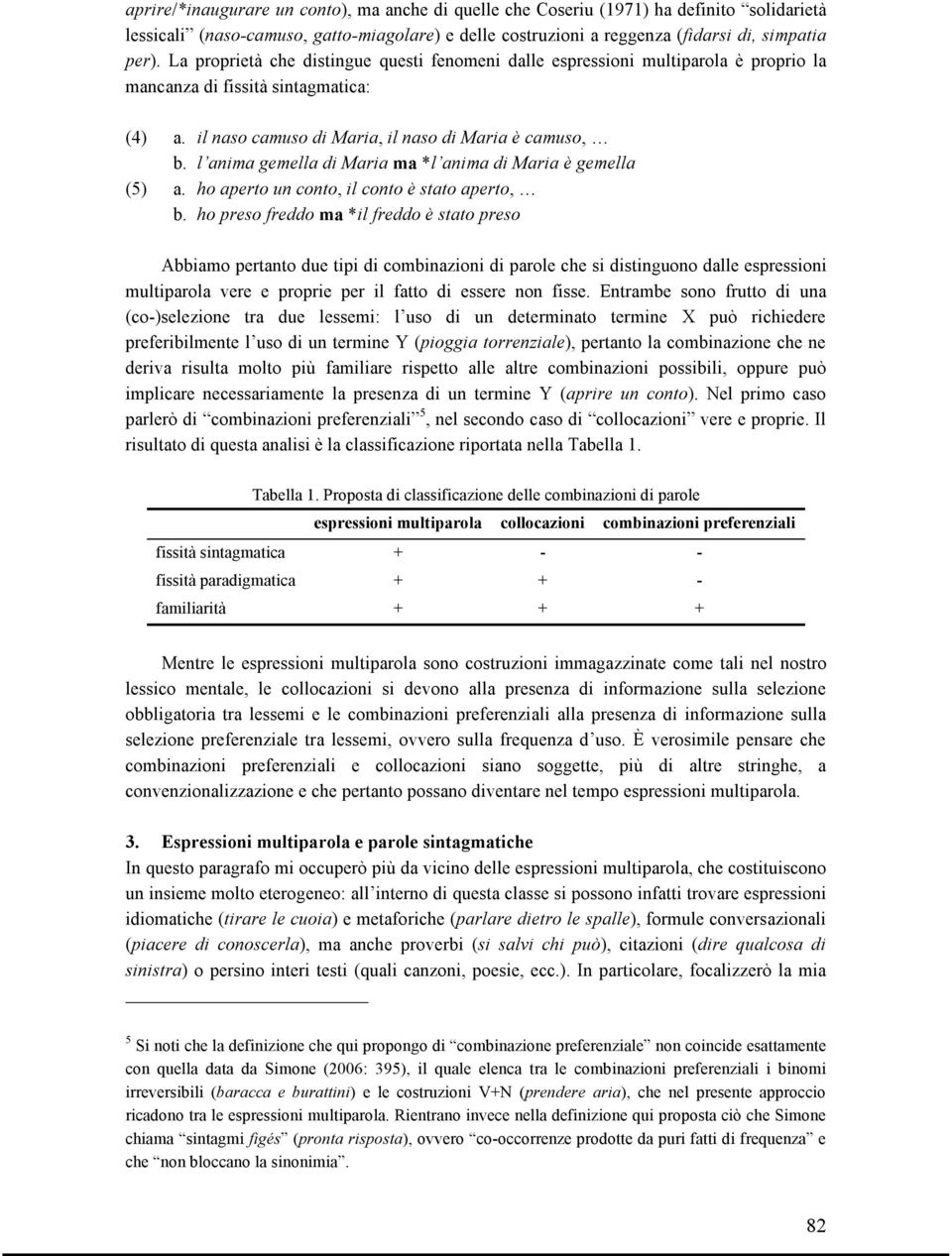 l anima gemella di Maria ma *l anima di Maria è gemella (5) a. ho aperto un conto, il conto è stato aperto, b.