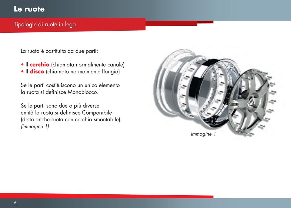 unico elemento la ruota si definisce Monoblocco.