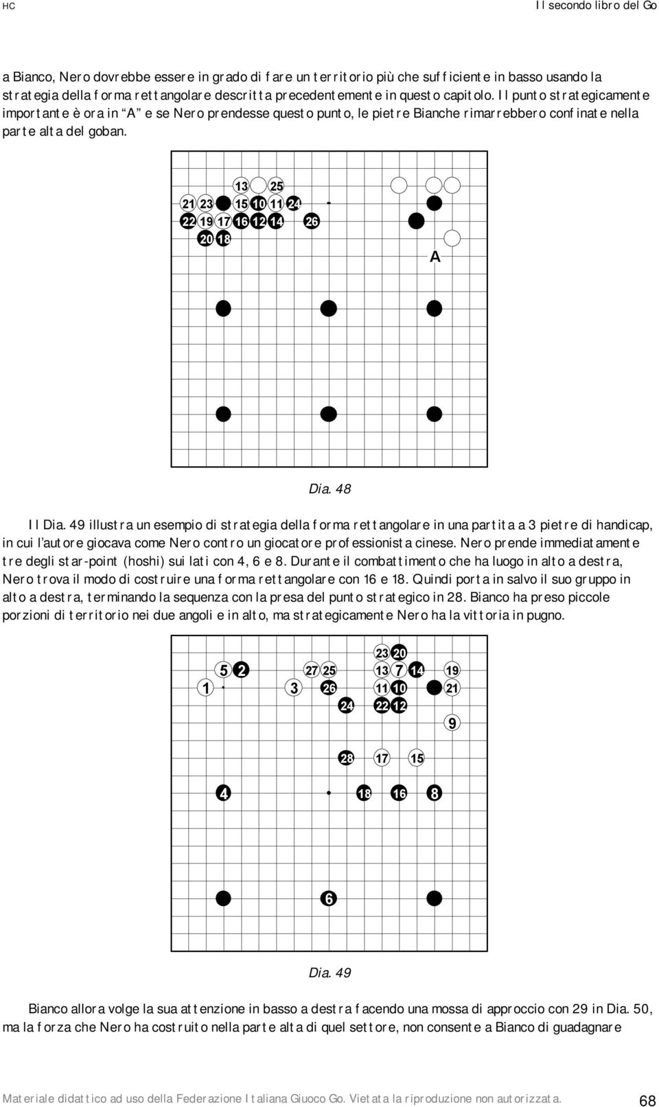 illustra un esempio di strategia della forma rettangolare in una partita a pietre di handicap, in cui l autore giocava come Nero contro un giocatore professionista cinese.