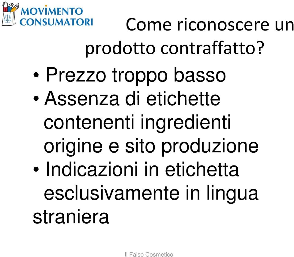 contenenti ingredienti origine e sito