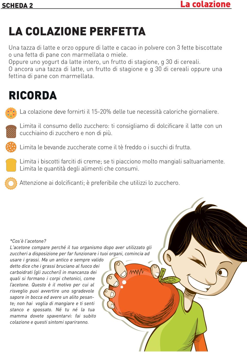 RICORDA La colazione deve fornirti il 15-20% delle tue necessità caloriche giornaliere.