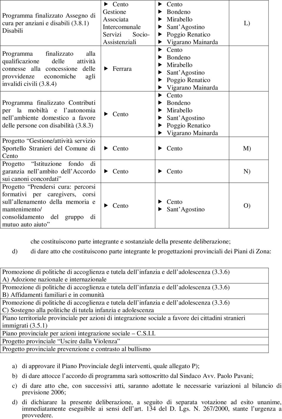 4) Programma finalizzato Contributi per la mobiltà e l autonomia nell ambiente domestico a favore delle persone con disabilità (3.8.