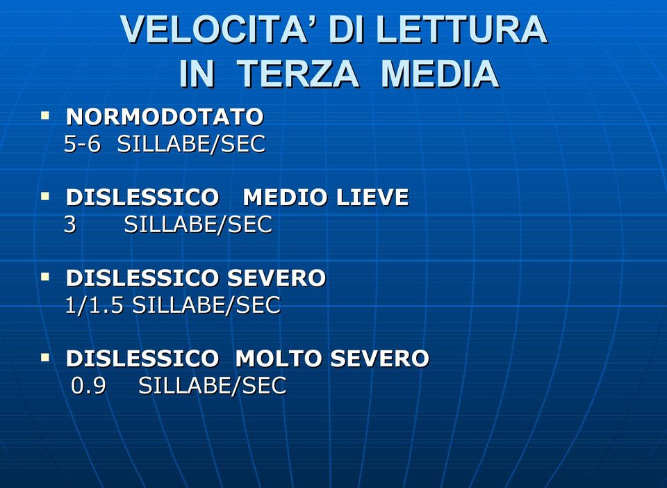 MEDIO LIEVE 3 SILLABE/SEC DISLESSICO SEVERO