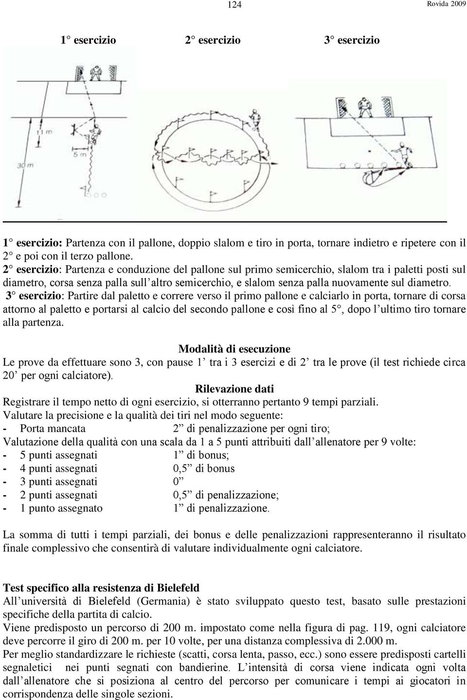 3 esercizio: Partire dal paletto e correre verso il primo pallone e calciarlo in porta, tornare di corsa attorno al paletto e portarsi al calcio del secondo pallone e così fino al 5, dopo l ultimo