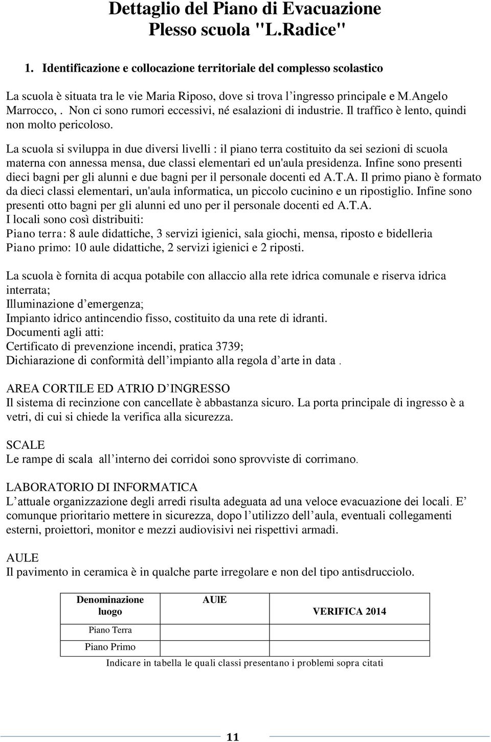 Non ci sono rumori eccessivi, né esalazioni di industrie. Il traffico è lento, quindi non molto pericoloso.