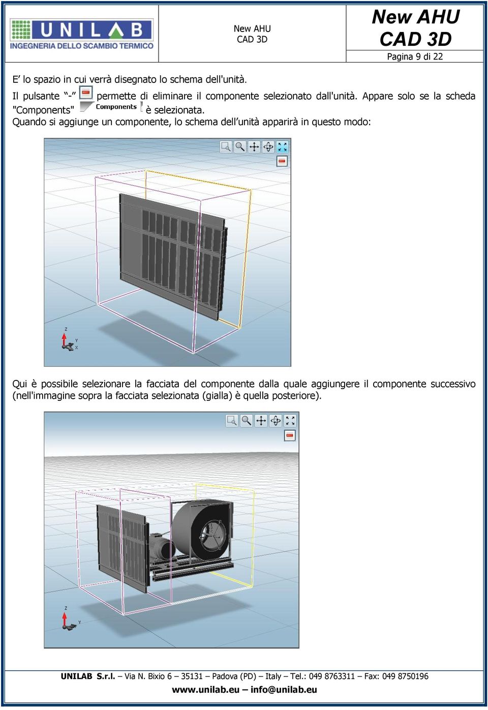 Appare solo se la scheda "Components" è selezionata.