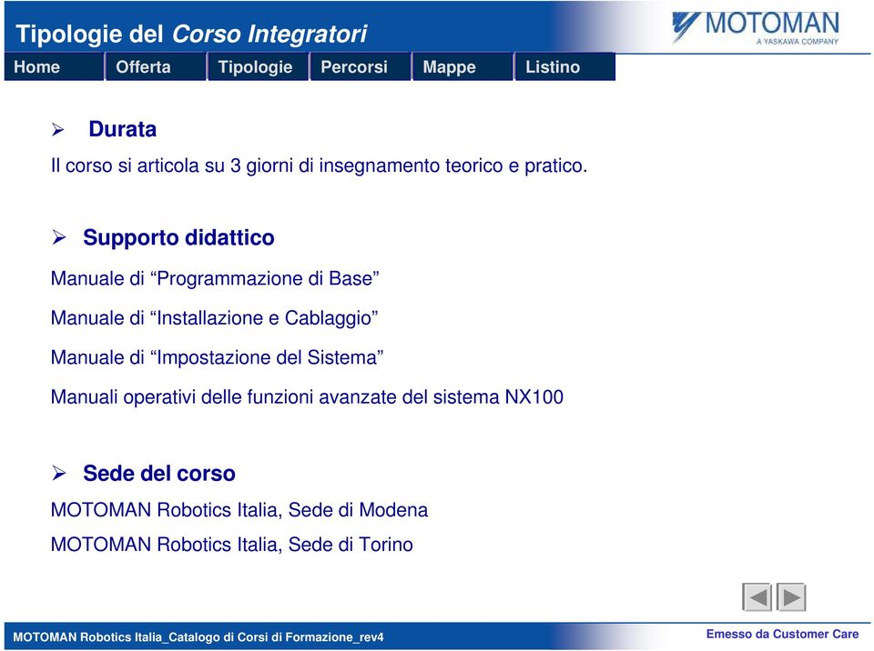 Supporto didattico Manuale di Programmazione di Base Manuale di Installazione e Cablaggio