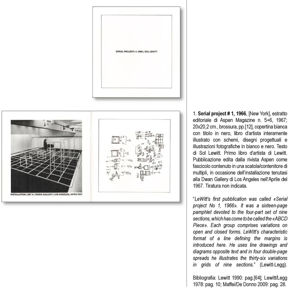 Primo libro d artista di Lewitt.