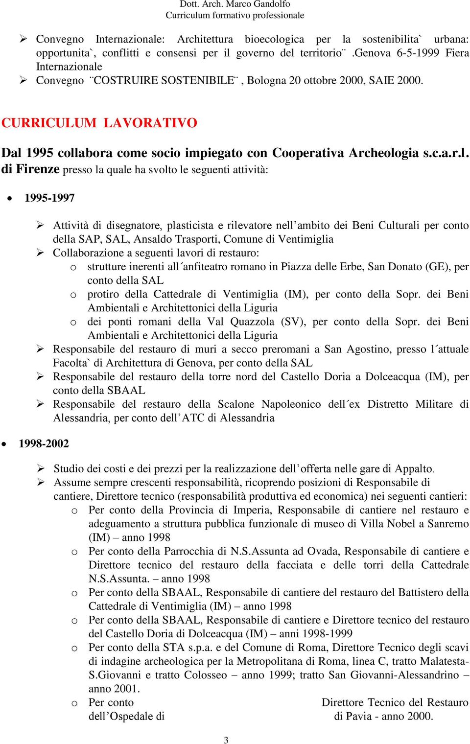 Cnvegn COSTRUIRE SOSTENIBILE, Blg