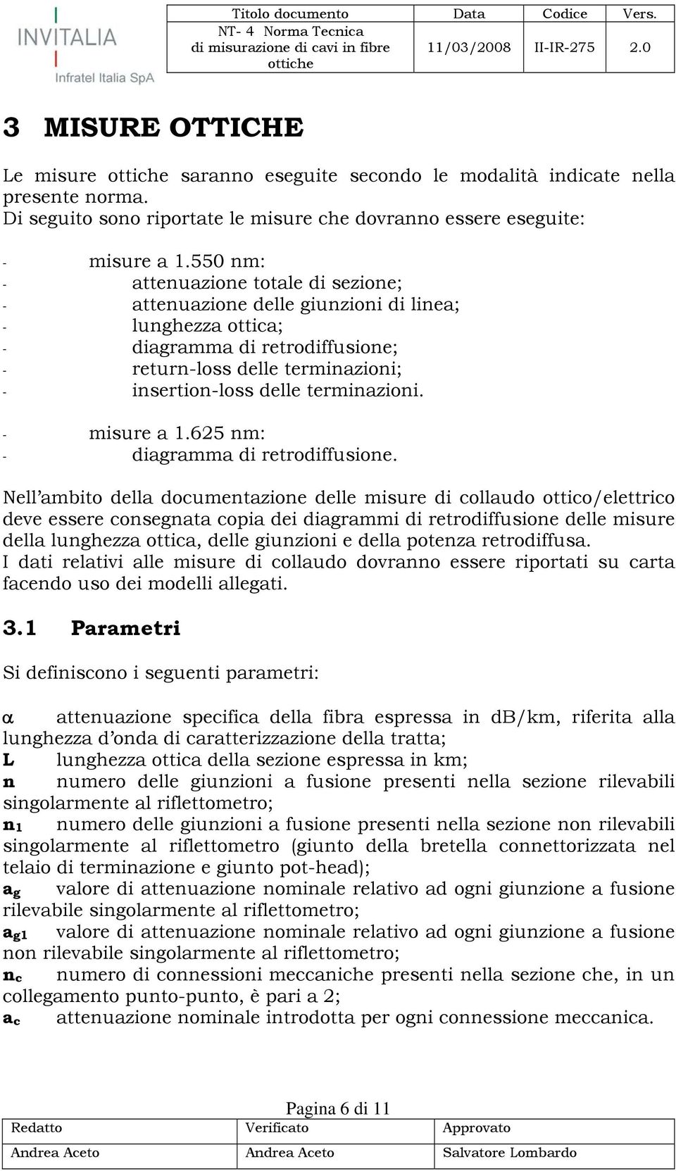 terminazioni. - misure a 1.625 nm: - diagramma di retrodiffusione.