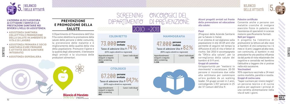 vita e di lavoro assistenza primaria e socio sanitaria (cure primarie e attività socio sanitarie integrate) assistenza ospedaliera Prevenzione e promozione della salute Il Dipartimento di Prevenzione