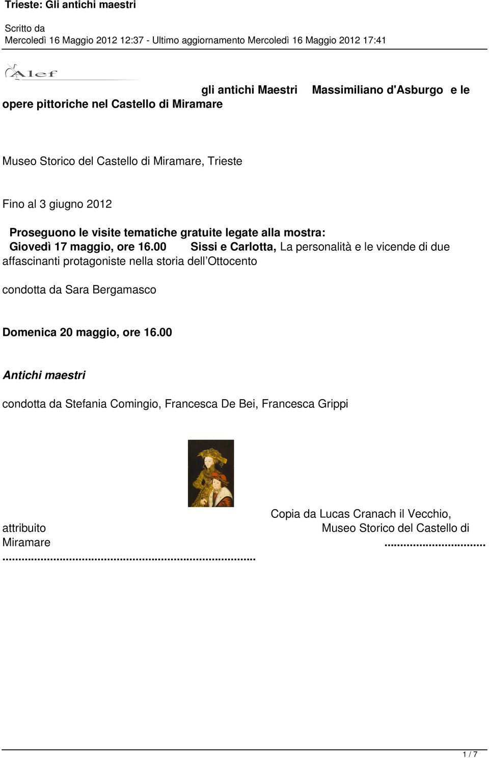 00 Sissi e Carlotta, La personalità e le vicende di due affascinanti protagoniste nella storia dell Ottocento condotta da Sara Bergamasco