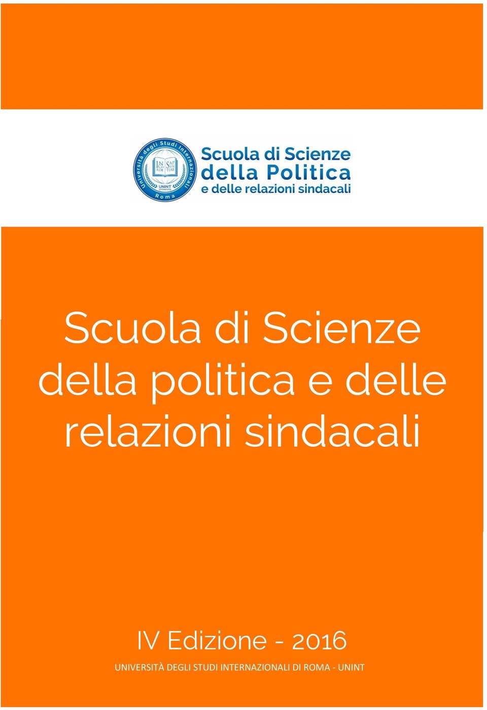 Edizione - 2016 UNIVERSITÀ DEGLI