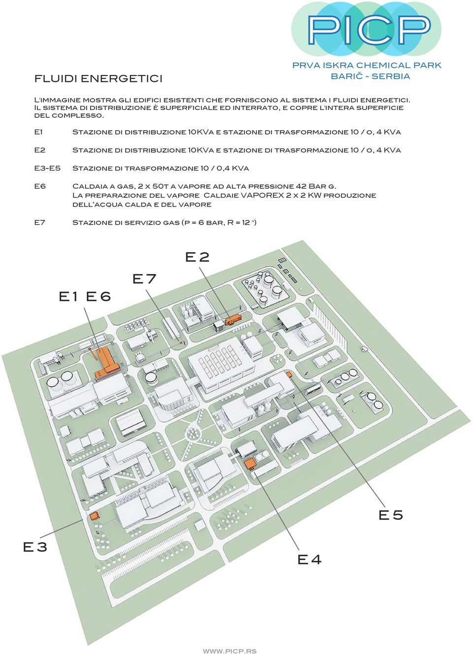 E1 Stazione di distribuzione 10KVa e stazione di trasformazione 10 / o, 4 KVa E2 Stazione di distribuzione 10KVa e stazione di trasformazione 10 / o, 4 KVa