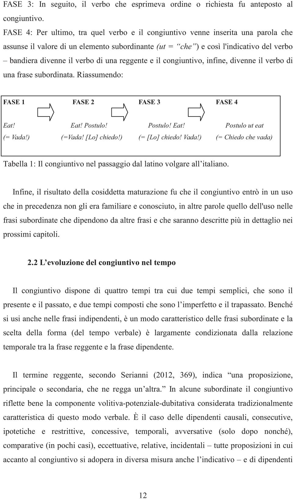 una reggente e il congiuntivo, infine, divenne il verbo di una frase subordinata. Riassumendo: FASE 1 FASE 2 FASE 3 FASE 4 Eat! Eat! Postulo! Postulo! Eat! Postulo ut eat (= Vada!) (=Vada!