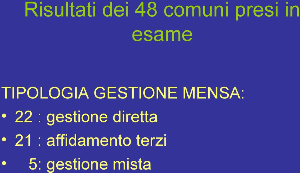 MENSA: 22 : gestione diretta 21