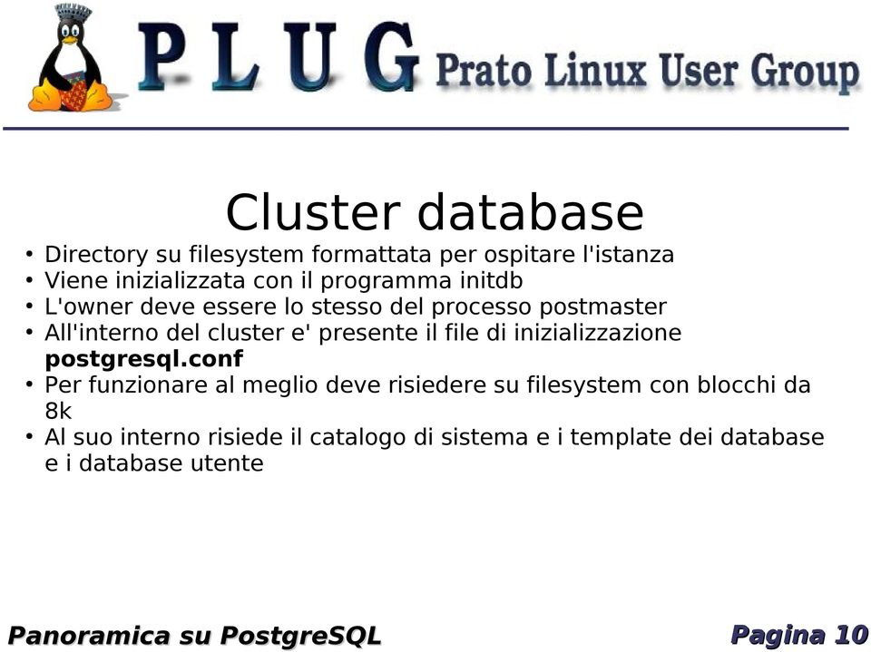 inizializzazione postgresql.