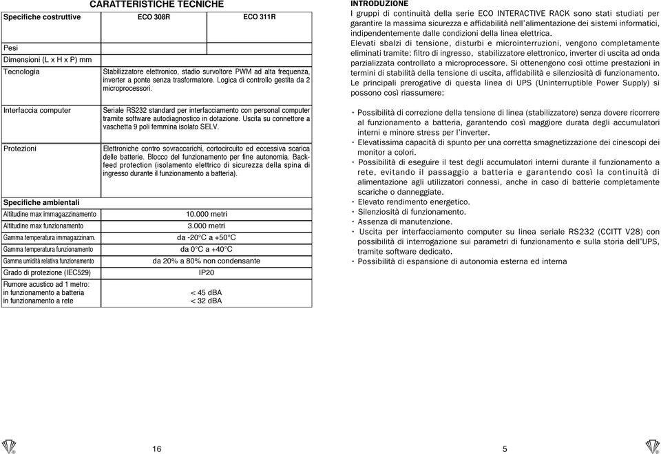 INTRODUZIONE I gruppi di continuità della serie ECO INTERACTIVE RACK sono stati studiati per garantire la massima sicurezza e affidabilità nell alimentazione dei sistemi informatici,