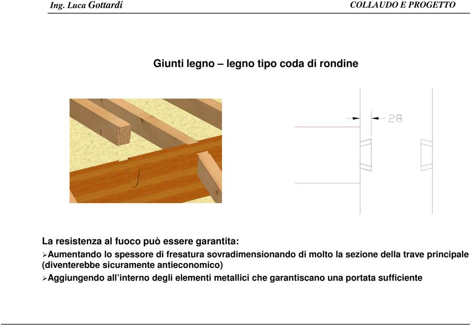 sezione della trave principale (diventerebbe sicuramente antieconomico)