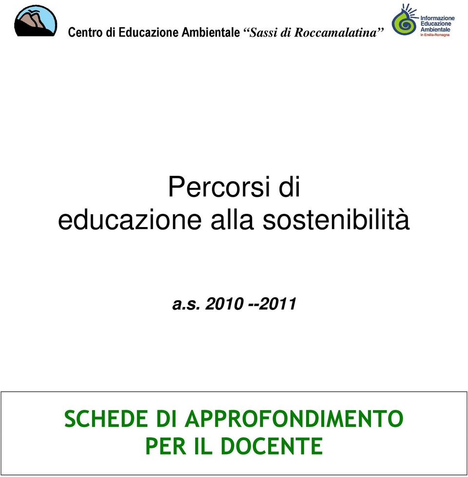 sostenibilità a.s. 2010 --2011