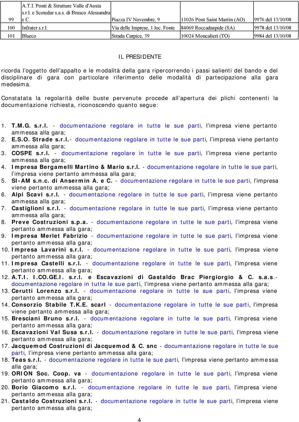 ripercorrendo i passi salienti del bando e del disciplinare di gara con particolare riferimento delle modalità di partecipazione alla gara medesima.