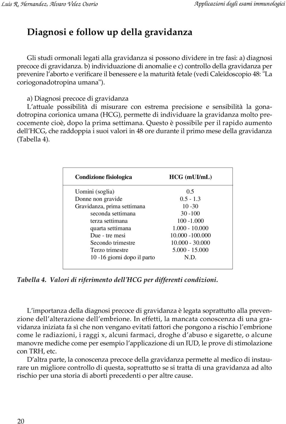 a) Diagnosi precoce di gravidanza L attuale possibilità di misurare con estrema precisione e sensibilità la gonadotropina corionica umana (HCG), permette di individuare la gravidanza molto