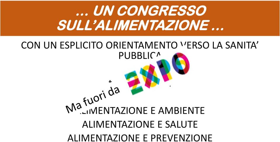 PUBBLICA temi principali ALIMENTAZIONE E