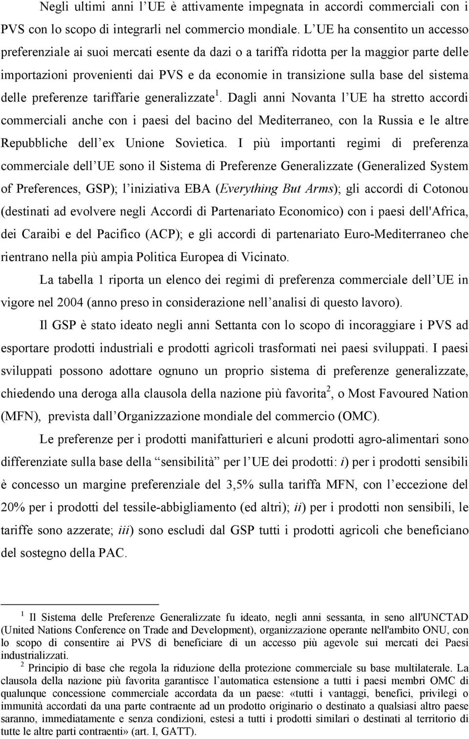 sistema delle preferenze tariffarie generalizzate 1.