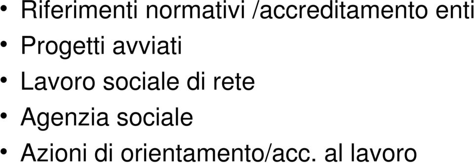 avviati Lavoro sociale di rete