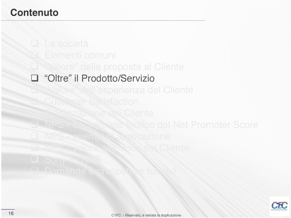 Fidelizzazione del Cliente NPS - background teorico del Net Promoter Score NPS -