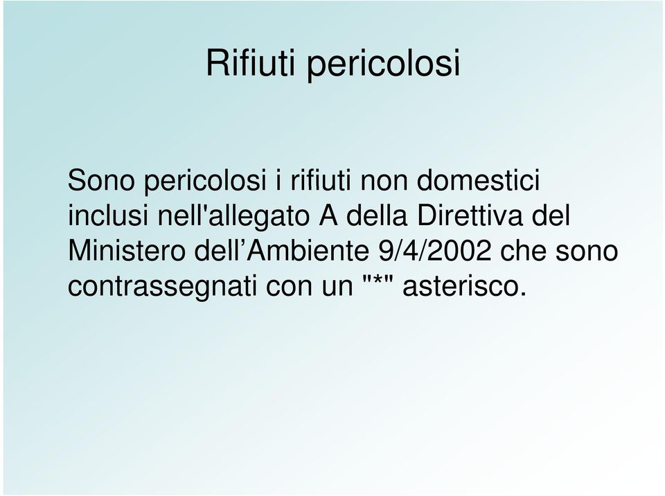 Direttiva del Ministero dell Ambiente