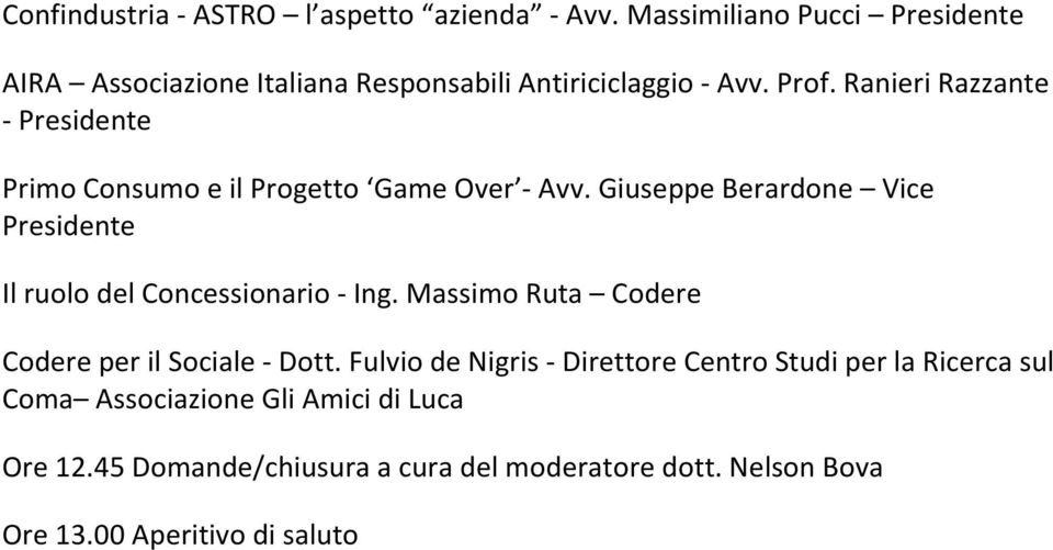Ranieri Razzante - Presidente Primo Consumo e il Progetto Game Over - Avv.
