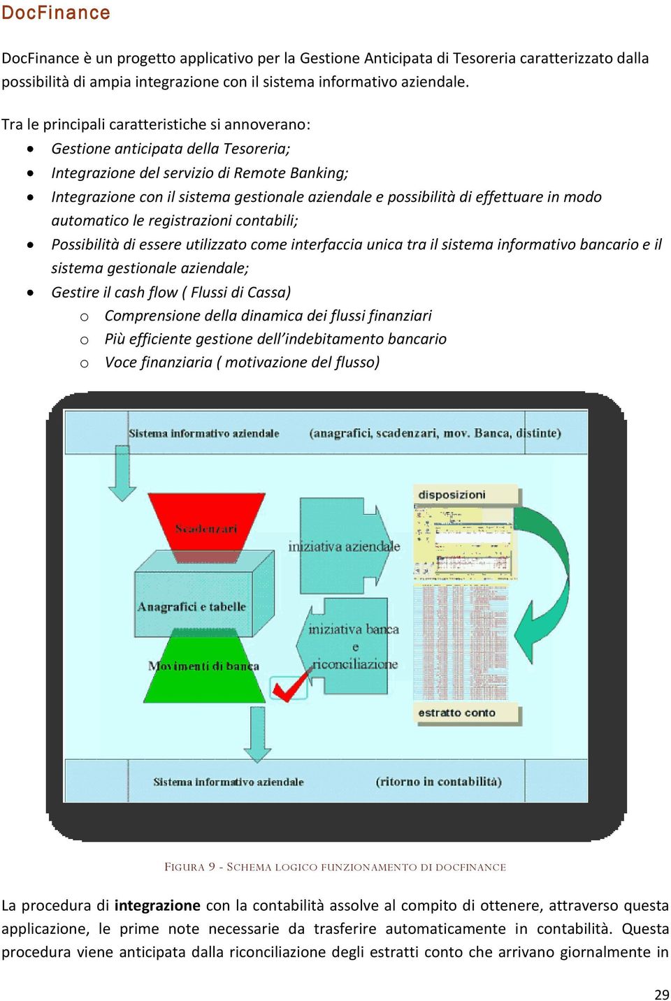 effettuare in modo automatico le registrazioni contabili; Possibilità di essere utilizzato come interfaccia unica tra il sistema informativo bancario e il sistema gestionale aziendale; Gestire il