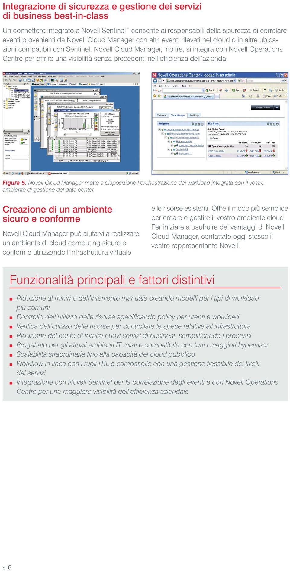 Novell Cloud Manager, inoltre, si integra con Novell Operations Centre per offrire una visibilità senza precedenti nell efficienza dell azienda. Figura 5.