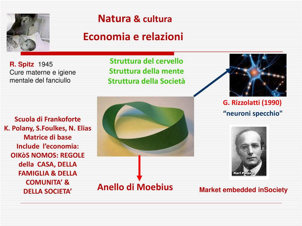 Struttura della Società Scuola di Frankoforte K. Polany, S.Foulkes, N.