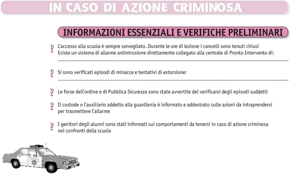 .. Si sono verificati episodi di minacce e tentativi di estorsione:.