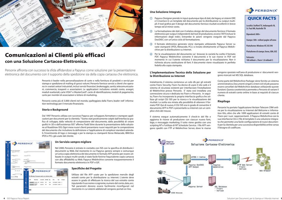 Personix è leader nella personalizzazione di carte e nella fornitura di prodotti e servizi per stampa e spedizione di mailing di grossi volumi.