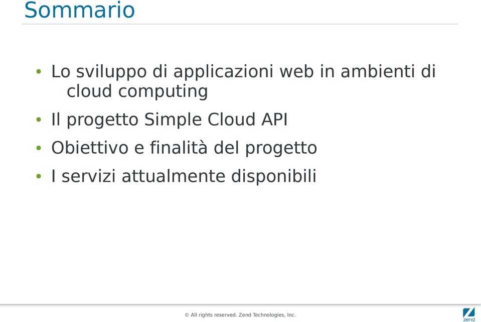 progetto Simple Cloud API Obiettivo e