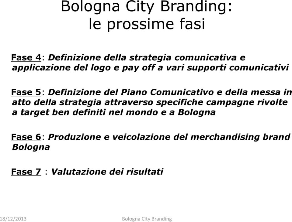 messa in atto della strategia attraverso specifiche campagne rivolte a target ben definiti nel mondo e