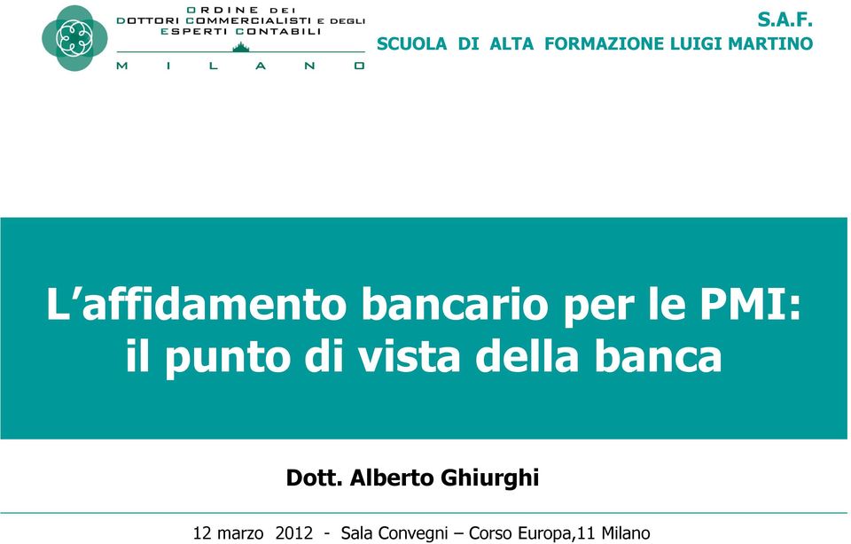 affidamento bancario per le PMI: il punto di