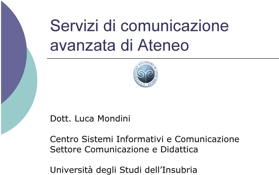 Informativi e Comunicazione Settore