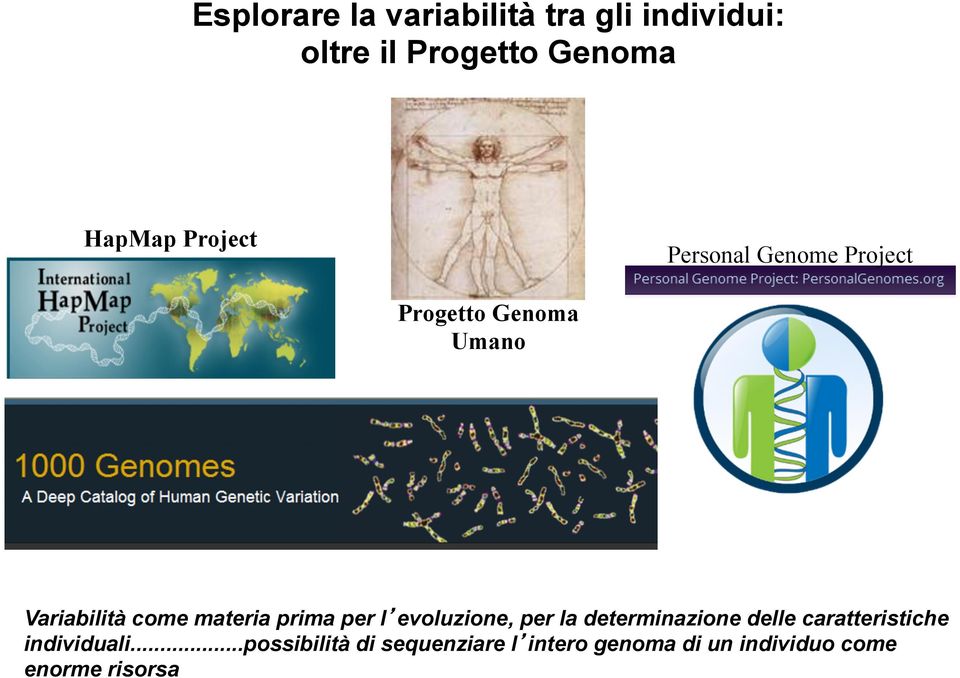 prima per l evoluzione, per la determinazione delle caratteristiche