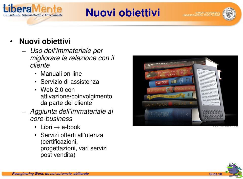 0 con attivazione/coinvolgimento da parte del cliente Aggiunta dell immateriale al core-business