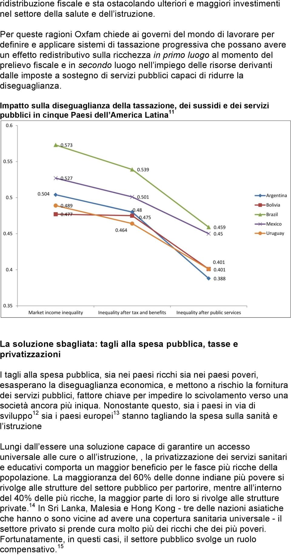 al momento del prelievo fiscale e in secondo luogo nell impiego delle risorse derivanti dalle imposte a sostegno di servizi pubblici capaci di ridurre la diseguaglianza.