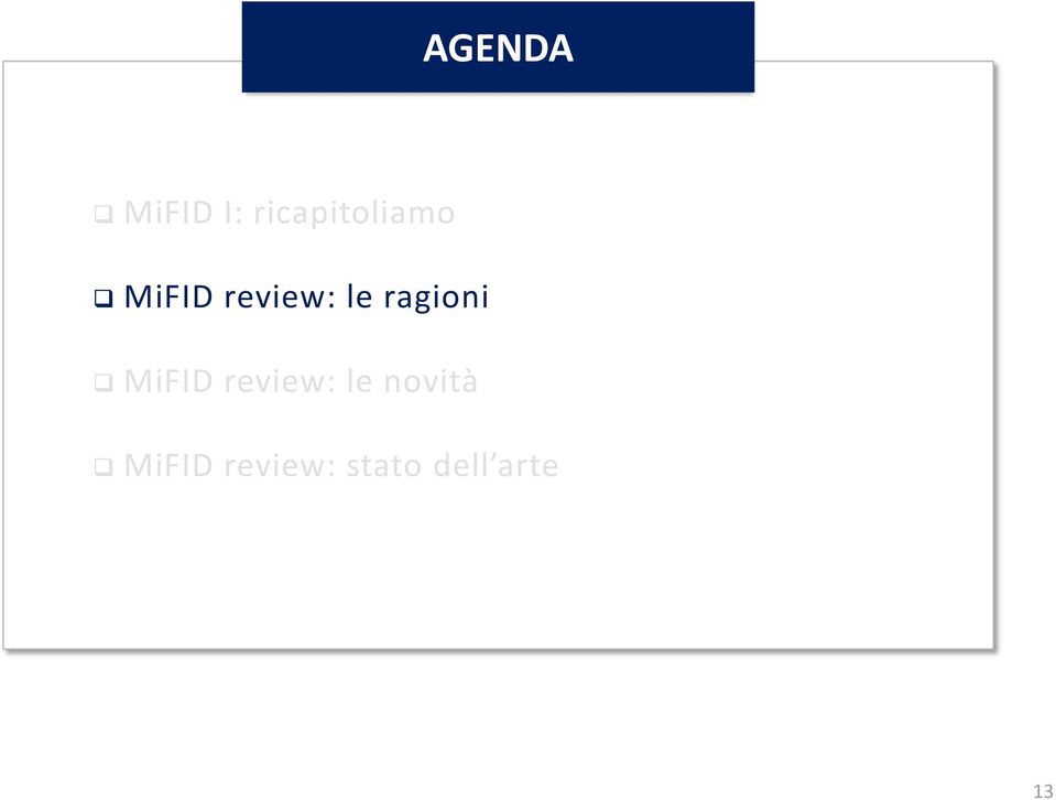 le ragioni MiFID review: le