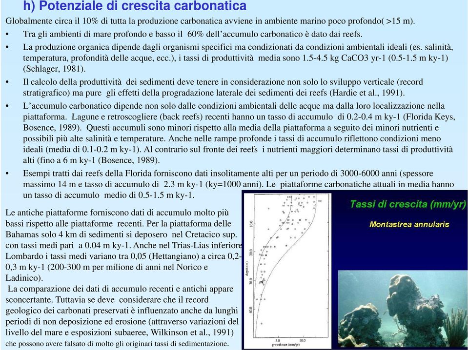 La produzione organica dipende dagli organismi specifici ma condizionati da condizioni ambientali ideali (es. salinità, temperatura, profondità delle acque, ecc.