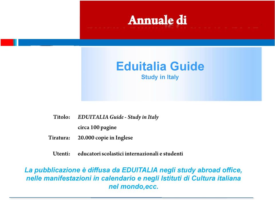 000 copie in Inglese Utenti: educatori scolastici internazionali e studenti La