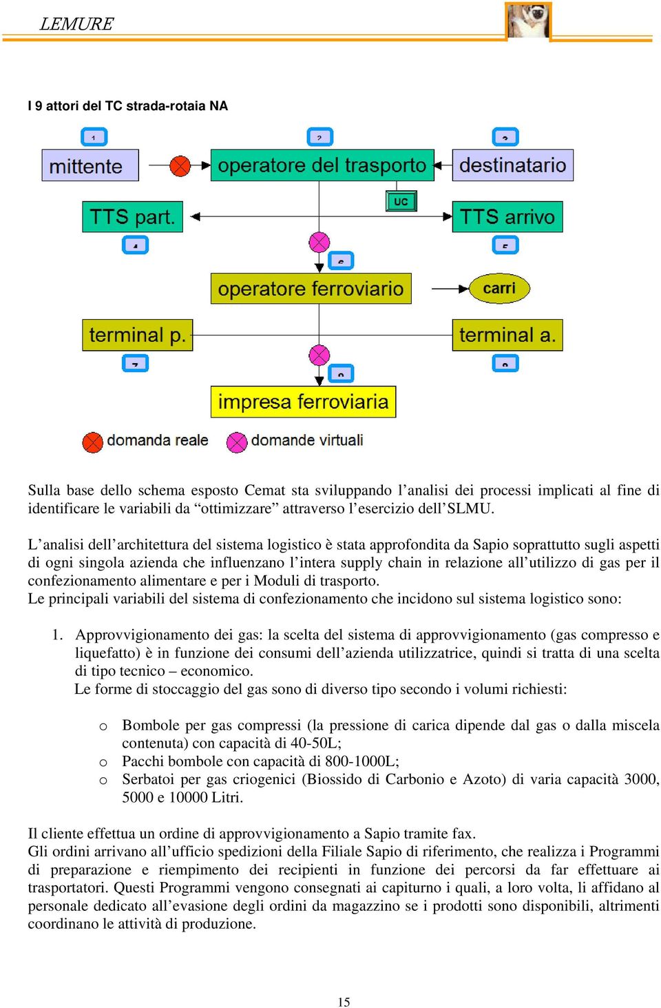 L analisi dell architettura del sistema logistico è stata approfondita da Sapio soprattutto sugli aspetti di ogni singola azienda che influenzano l intera supply chain in relazione all utilizzo di