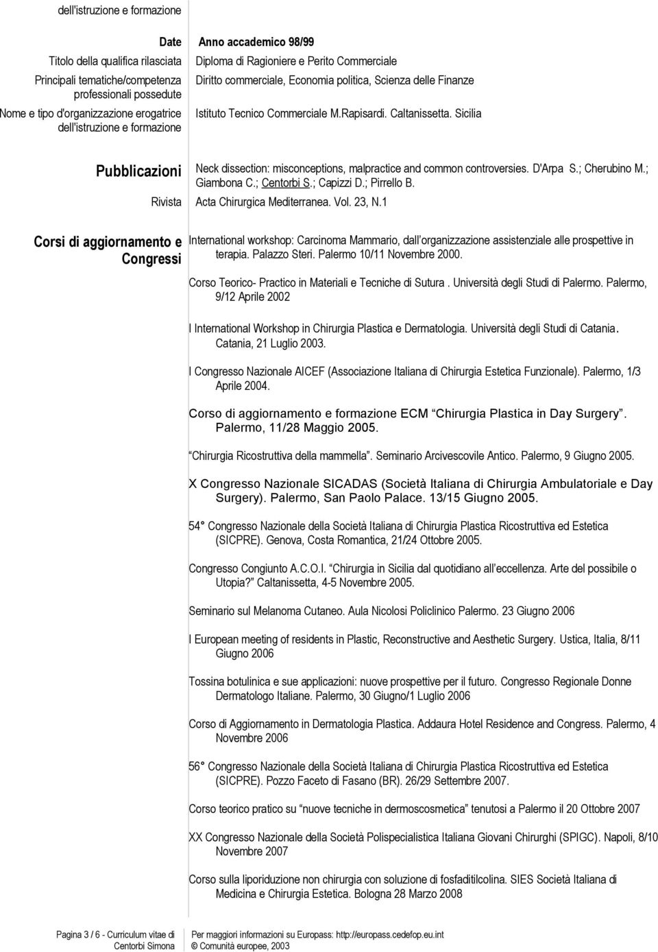 Sicilia Pubblicazioni Neck dissection: misconceptions, malpractice and common controversies. D'Arpa S.; Cherubino M.; Giambona C.; Centorbi S.; Capizzi D.; Pirrello B.