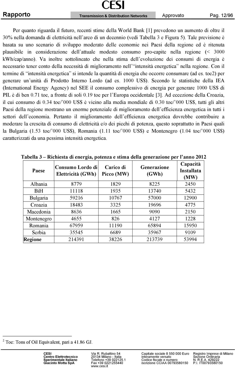 Tale previsione è basata su uno scenario di sviluppo moderato delle economie nei Paesi della regione ed è ritenuta plausibile in considerazione dell attuale modesto consumo pro-capite nella regione